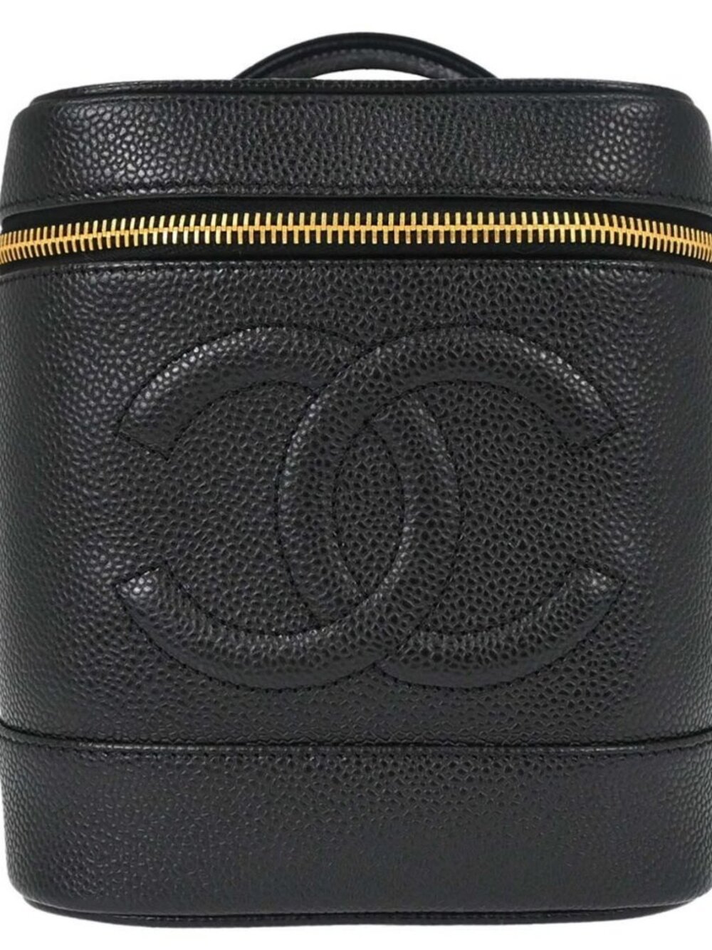 Chanel Black Calfskin Timeless Vanity Handbag 179133